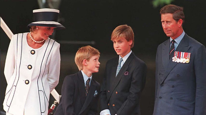 Prinzessin Diana, Prinz Harry, Prinz William und Prinz Charles