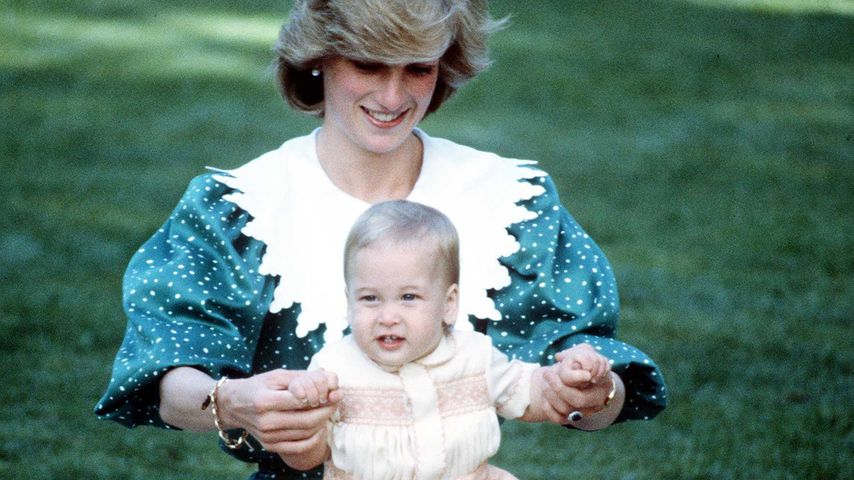 Prinzessin Diana und ihr Sohn Prinz William in Neuseeland, April 1983