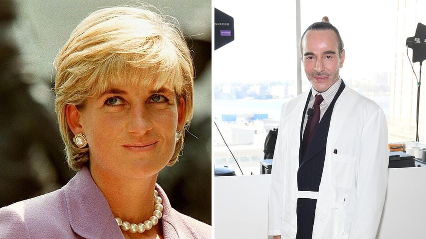 Collage: Prinzessin Diana und John Galliano