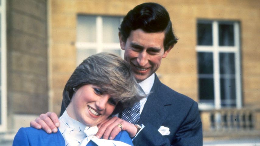 Prinzessin Diana und Prinz Charles bei ihrer Verlobung, 1981