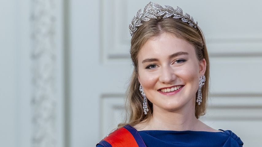Prinzessin Elisabeth von Belgien beim Staatsbankett im Schloss Laeken während des Japan-Besuchs von Kaiser Naruhito und Kaiserin Masako