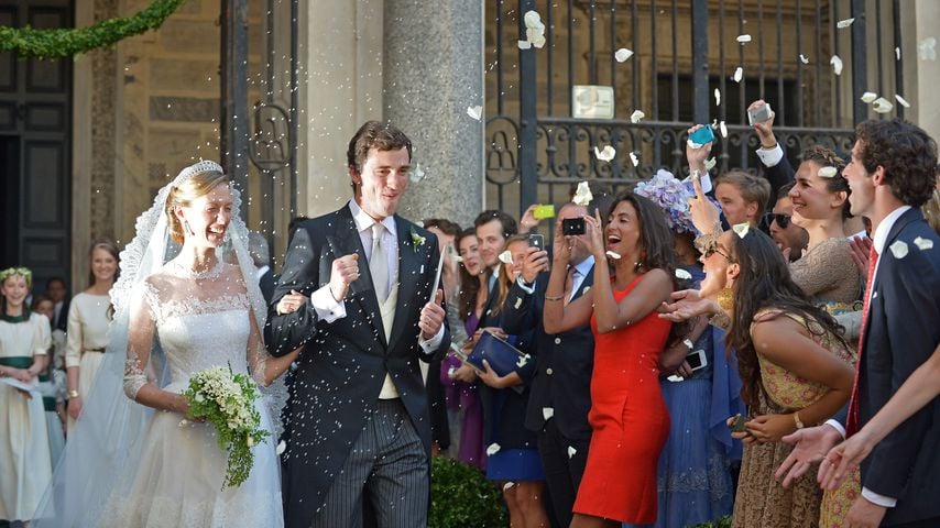 Prinzessin Elisabetta und Prinz Amedeo von Belgien bei ihrer Hochzeit im Jahr 2014