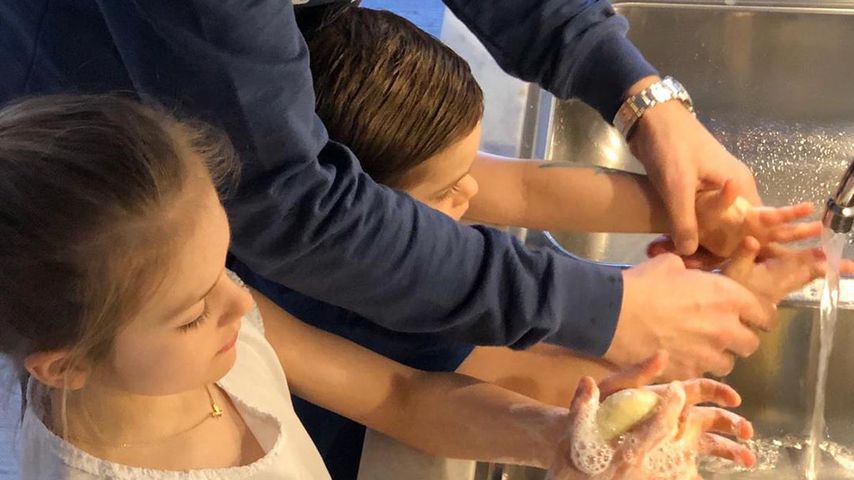 Prinzessin Estelle, Prinz Daniel und Prinz Oscar im März 2020