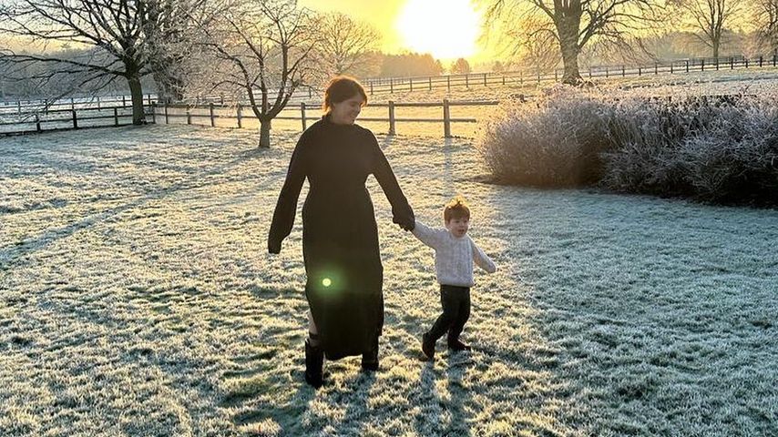 Prinzessin Eugenie und ihr Sohn August, März 2023