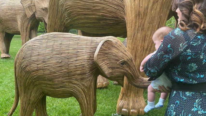 Prinzessin Eugenie und ihr Sohn, Juni 2021