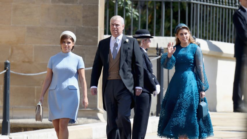 Prinzessin Eugenie, Prinz Andrew und Prinzessin Beatrice, Mai 2018