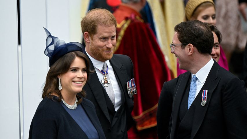 Prinzessin Eugenie, Prinz Harry und Jack Brooksbank, König Charles' Krönung