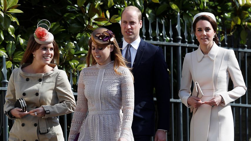 Prinzessin Eugenie, Prinzessin Beatrice, Prinz William und Herzogin Kate