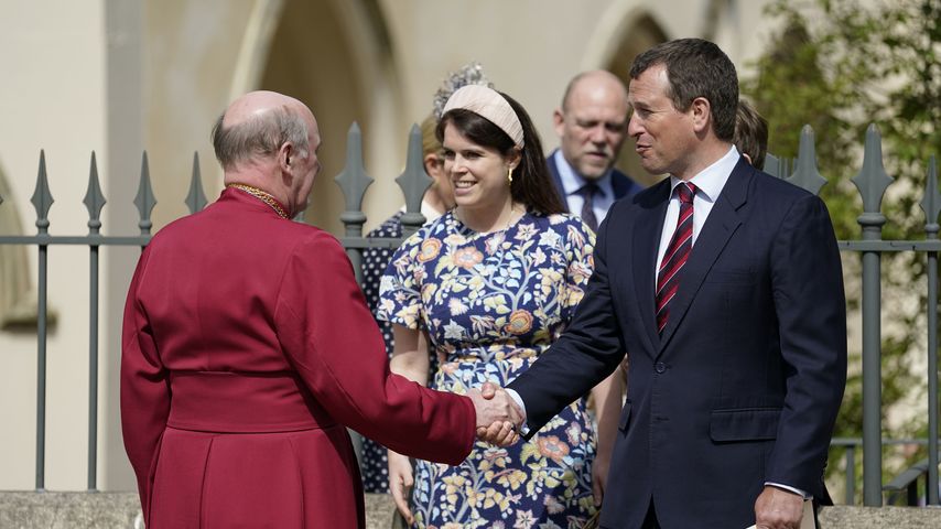 Prinzessin Eugenie und Peter Phillips kurz vor dem Ostergottesdienst 2022