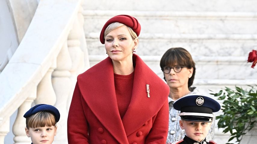 Prinzessin Gabriella, Fürstin Charlène und Prinz Jacques beim Nationalfeiertag von Monaco, 2023