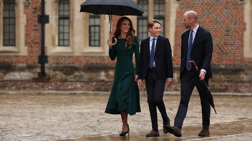 Prinzessin Kate begleitet von Prince William, bringt Prinz George zum ersten Schultag am Eton College