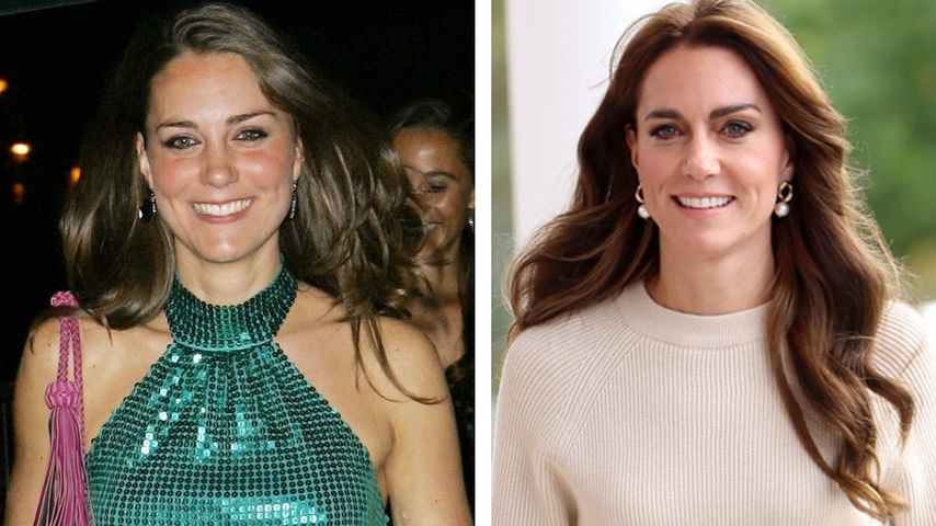 Collage: Prinzessin Kate im Jahr 2008 und 2023
