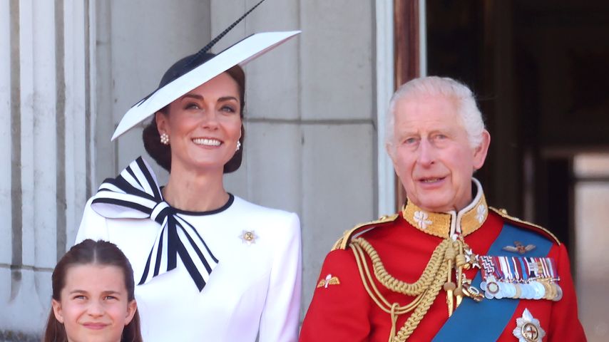 Prinzessin Kate, König Charles und Prinzessin Charlotte, Trooping the Colour 2024