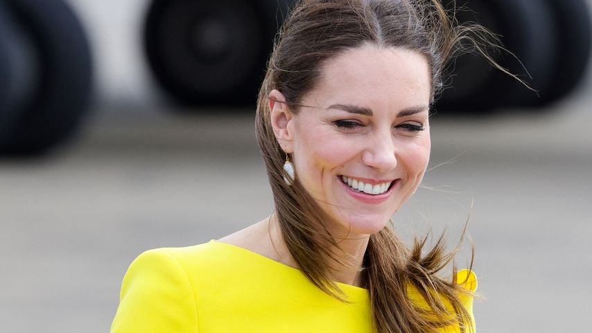 Prinzessin Kate bei ihrer Ankunft am Norman Manley International Airport in Kingston, Jamaika, am 22. März 2022