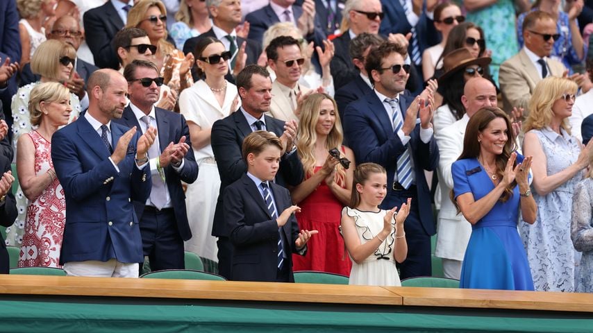 Prinzessin Kate, Prinz William, Prinz George und Prinzessin Charlotte in der Royal Box