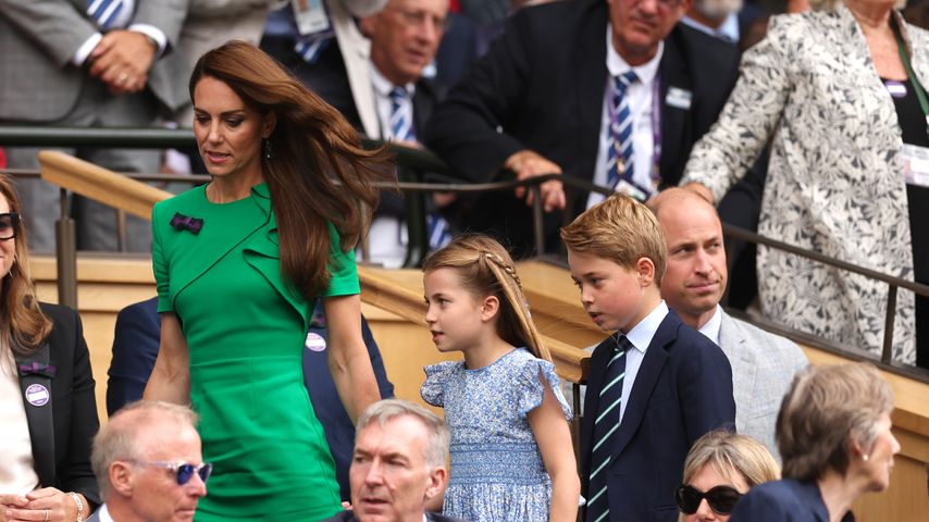 Prinzessin Kate, Prinzessin Charlotte, Prinz George und Prinz William, Juli 2023
