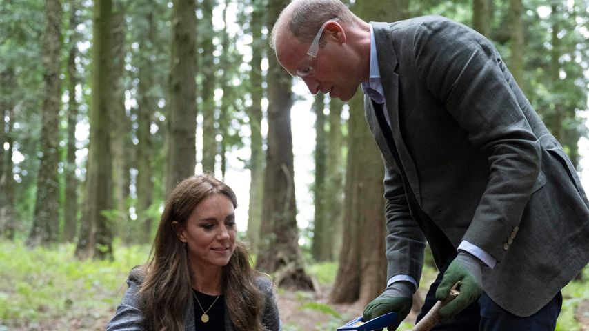 Kate und Prinz William packen in Waldschule selbst mit an!