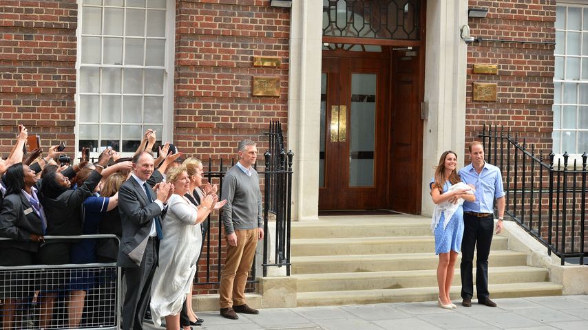 Prinzessin Kate und Prinz William mit ihrem Sohn George, Juli 2013