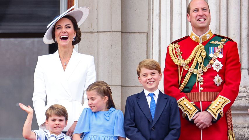Prinzessin Kate und Prinz William mit ihren Kindern Louis (links), Charlotte und George