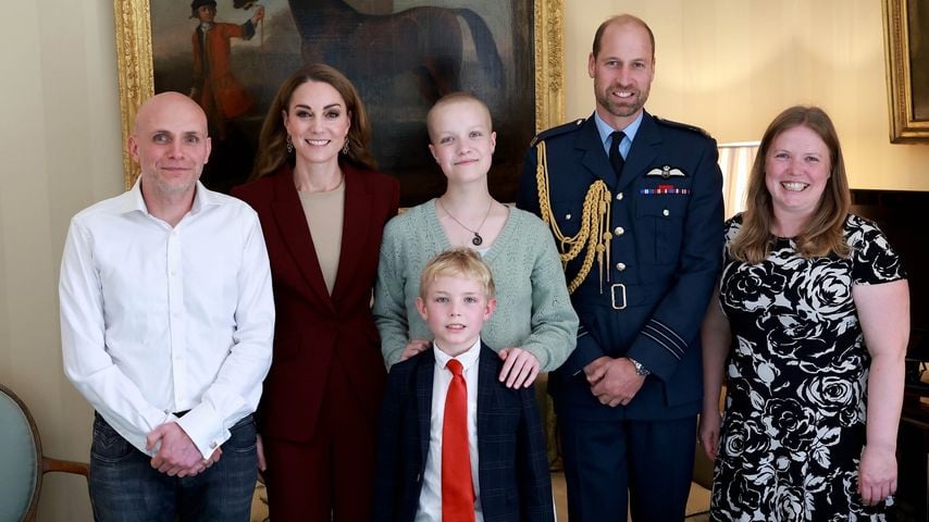 Prinzessin Kate und Prinz William mit Liz Hatton und ihrer Familie