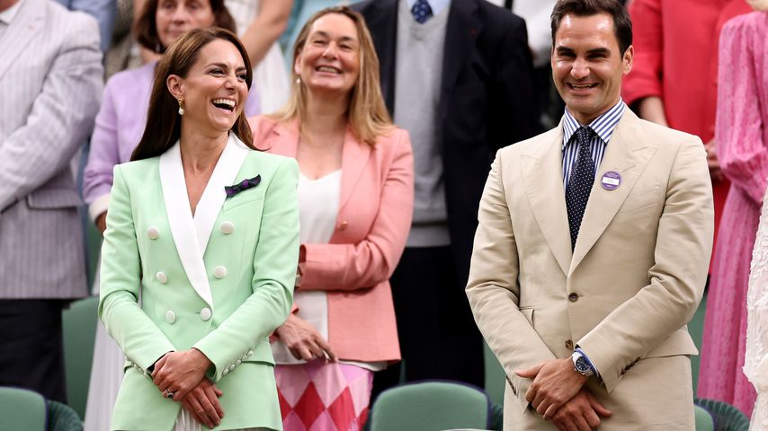 Prinzessin Kate und Roger Federer hatten Spaß in Wimbledon