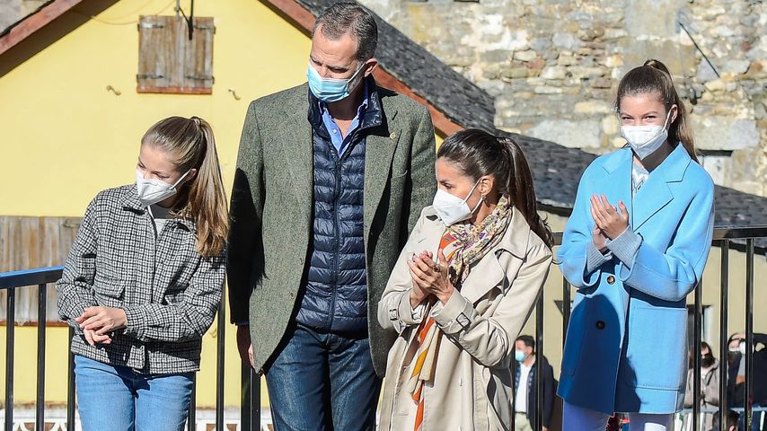 Prinzessin Leonor, König Felipe, Königin Letizia und Prinzessin Sofía, 2021