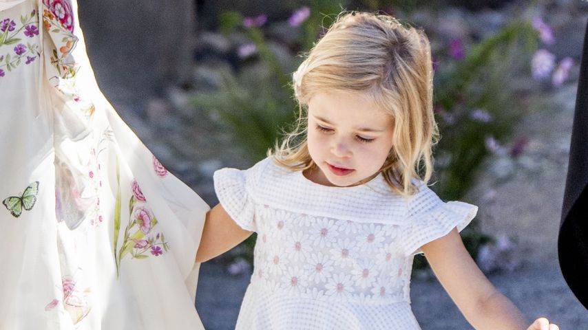 Prinzessin Leonore bei der Taufe von Prinzessin Adrienne auf Schloss Drottningholm