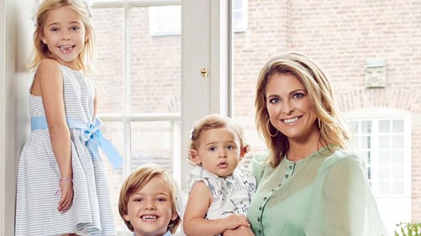 Prinzessin Madeleine von Schweden mit ihren Kindern