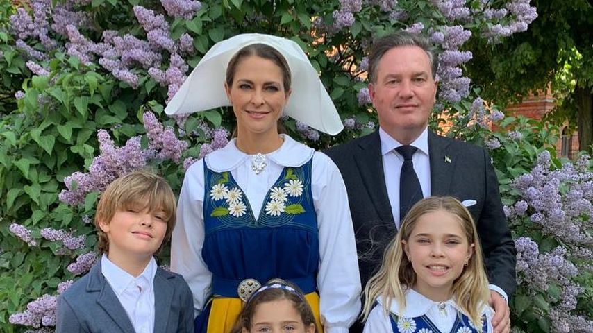 Prinzessin Madeleine von Schweden mit ihrer Familie