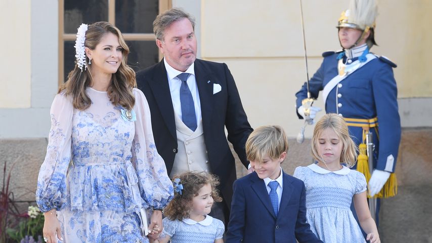 Prinzessin Madeleine von Schweden mit ihrer Familie