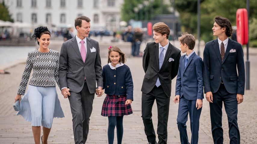 Prinzessin Marie und Prinz Joachim mit ihren vier Kindern