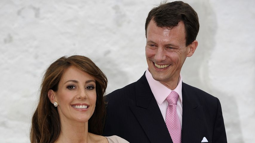 Prinzessin Marie von Dänemark mit ihrem Mann Prinz Jaochim und ihrer Tochter Athena
