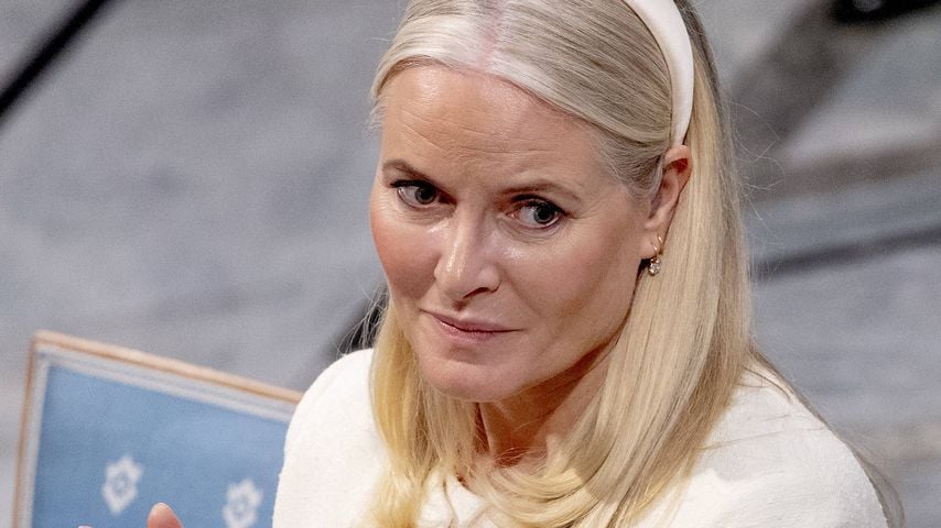 Prinzessin Mette-Marit bei der Verleihung des Friedensnobelpreises an Maria Corina Machado im Rathaus von Oslo