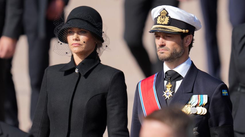 Prinzessin Sofia und Prinz Carl Philip bei der Trauerfeier für König Harald V in Oslo