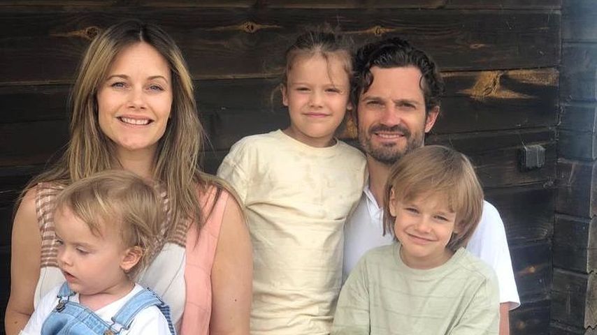 Prinzessin Sofia und Prinz Carl Philip von Schweden mit ihren Kindern Alexander, Gabriel und Julian