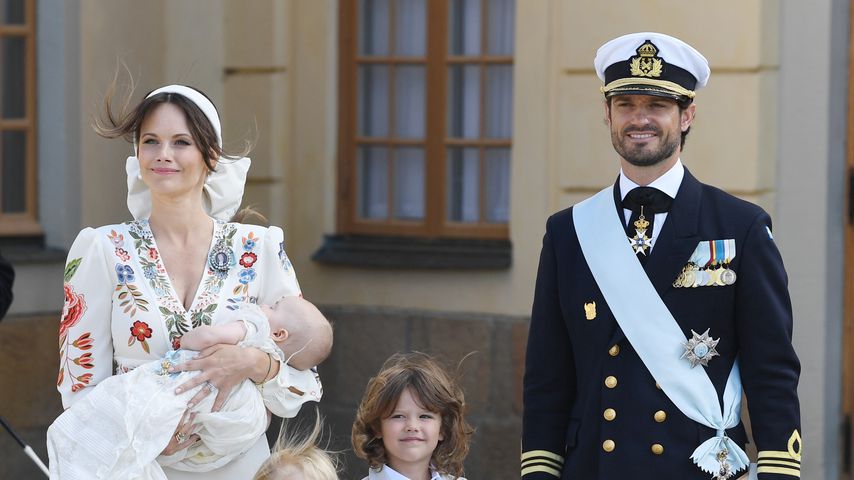 Prinzessin Sofia und Prinz Carl Philip von Schweden mit ihren Kindern Julian, Alexander und Gabriel