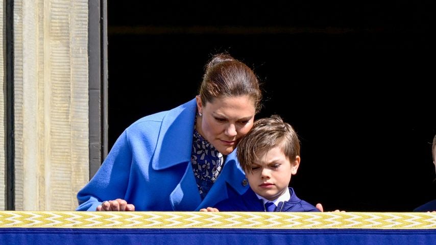 Prinzessin Victoria und ihr Sohn Prinz Oscar im April 2023