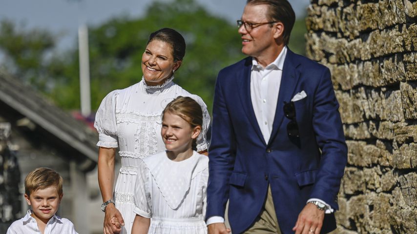 Prinzessin Victoria und Prinz Daniel mit ihren Kindern in Borgholm, Juli 2021
