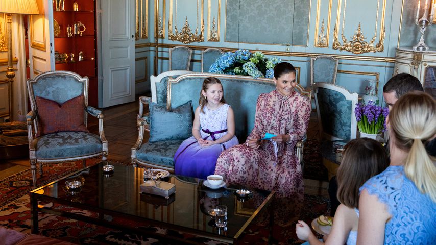 Prinzessin Victoria von Schweden mit Emilia und ihrer Familie im Februar 2020