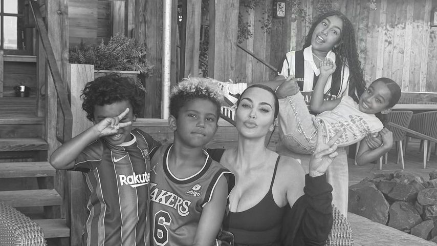 Psalm West, Saint West, Kim Kardshian, North West und Chicago West im August 2024