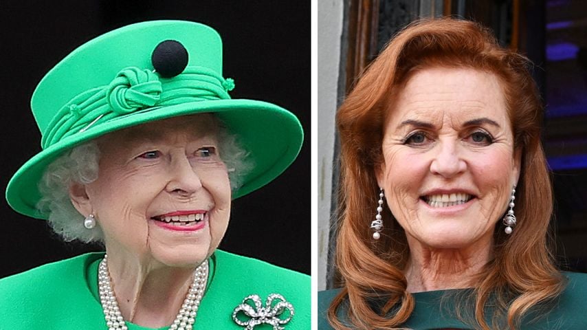 Collage: Queen Elizabeth II. und Sarah Ferguson