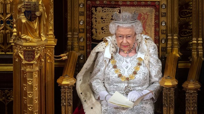 Queen Elizabeth bei der Eröffnung des britischen Parlaments, Oktober 2019
