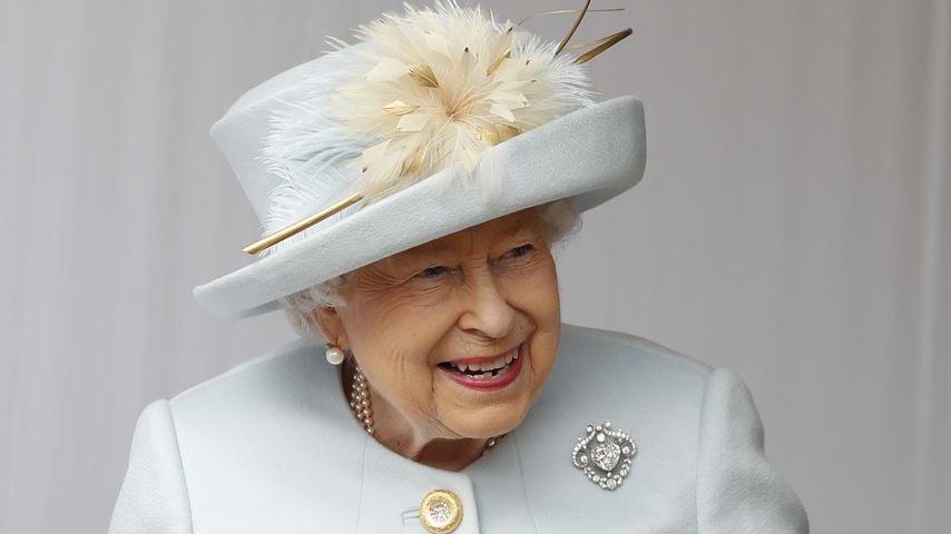 Queen Elizabeth bei der Hochzeit von Prinzessin Eugenie, 2018
