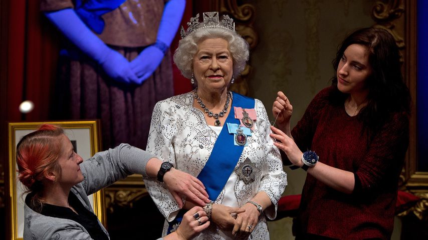 Queen Elizabeth II. als Wachsfigur im Londoner Madame Tussauds