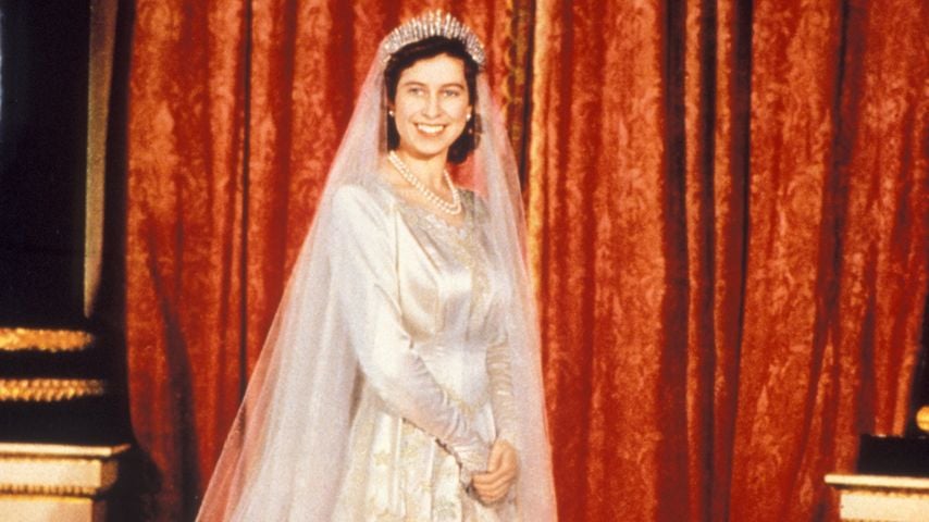 Queen Elizabeth II. auf ihrer Hochzeit 1947