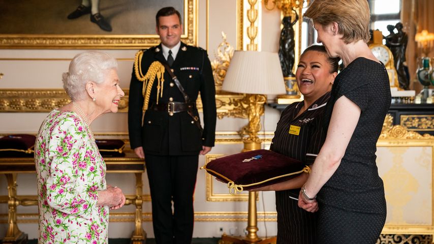 Queen Elizabeth II. bei der Georgskreuz-Verleihung im Juli 2022