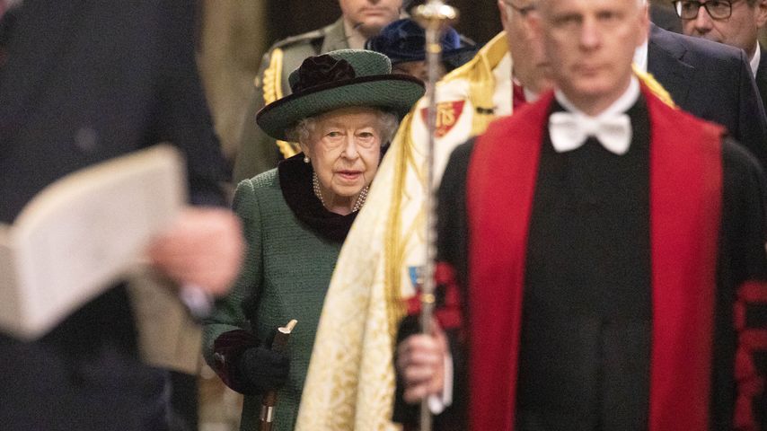 Queen Elizabeth II. auf Prinz Philips Gedenkgottesdienst im März 2022