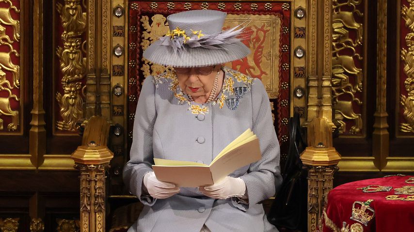 Queen Elizabeth II. bei der Parlamentseröffnung in London, 2021