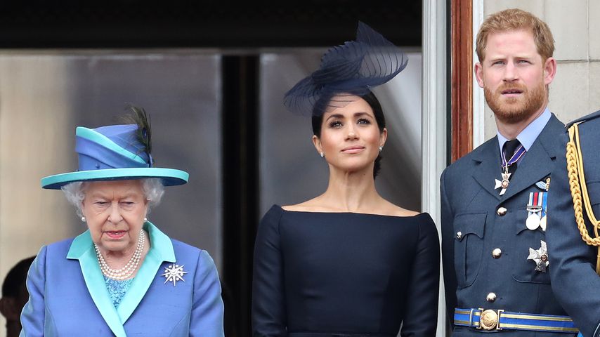 Queen Elizabeth II., Herzogin Meghan und Prinz Harry 2018
