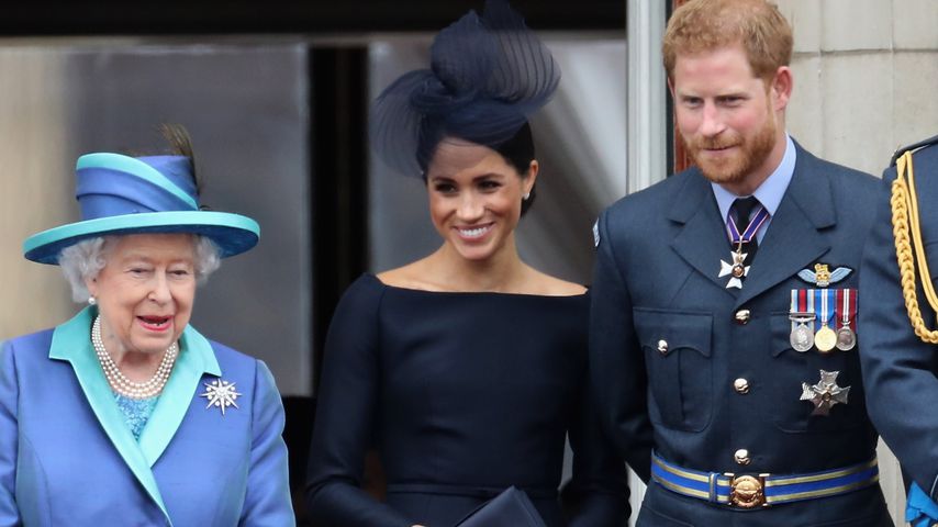 Queen Elizabeth II., Herzogin Meghan und Prinz Harry